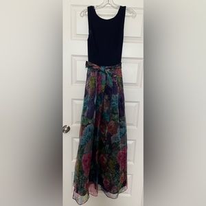 Eliza J Navy Floral Formal Dress